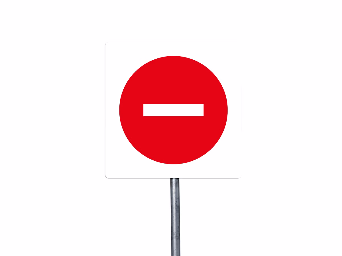 Geen toegang icoon bord in 2 kleuren