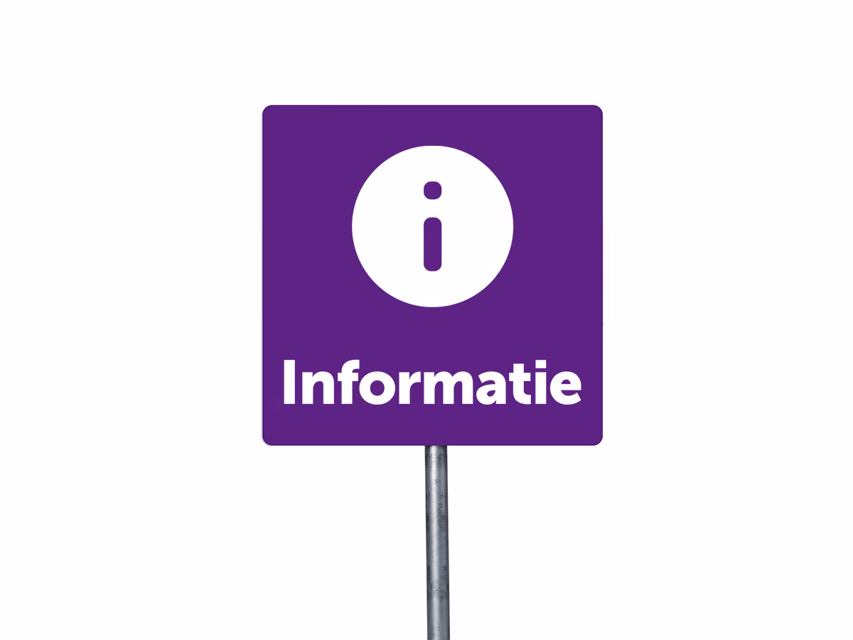 Informatie bord in 9 kleuren