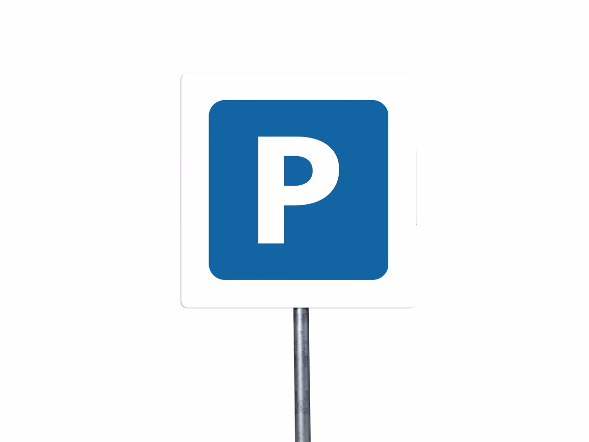 Parkeren icoon bord in 2 kleuren