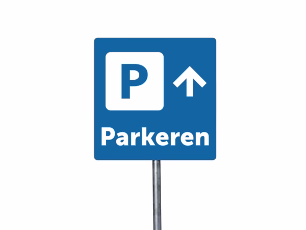 Parkeren omhoog bord in 2 kleuren