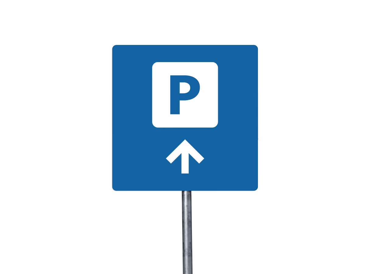 Parkeren icoon omhoog bord in 2 kleuren
