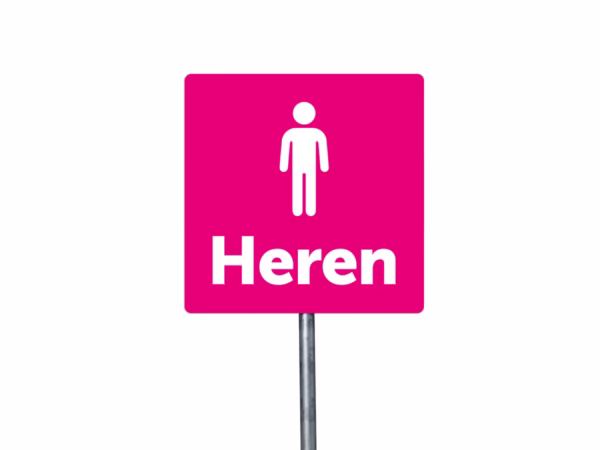 Toilet heren bord in 9 kleuren