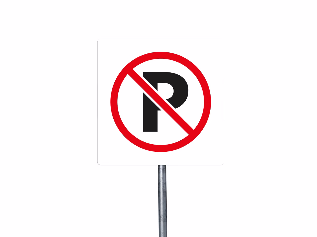 Verboden te parkeren icoon icoon bord in 2 kleuren