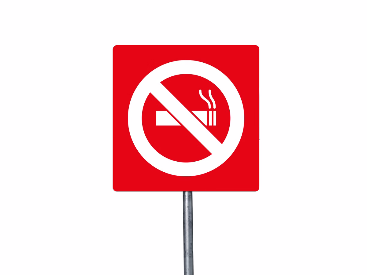 Verboden te roken icoon bord in 2 kleuren
