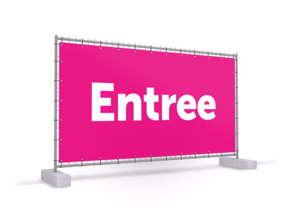 Entree bouwhekbanner in 9 kleuren