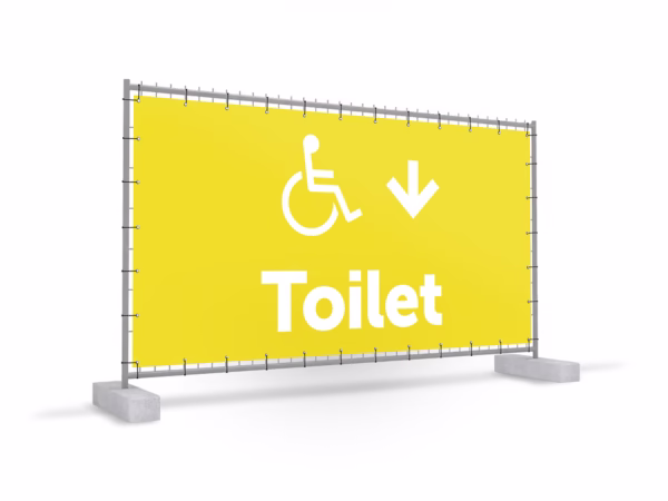 Toiletten mindervalide omlaag-bouwhekbanner in 9 kleuren