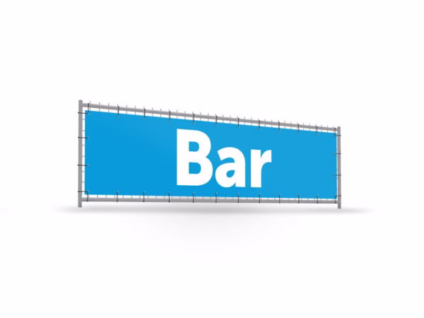 Bar bouwhekbanner verhoging in 9 kleuren