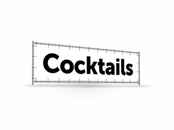 Cocktails bouwhekbanner verhoging in 9 kleuren