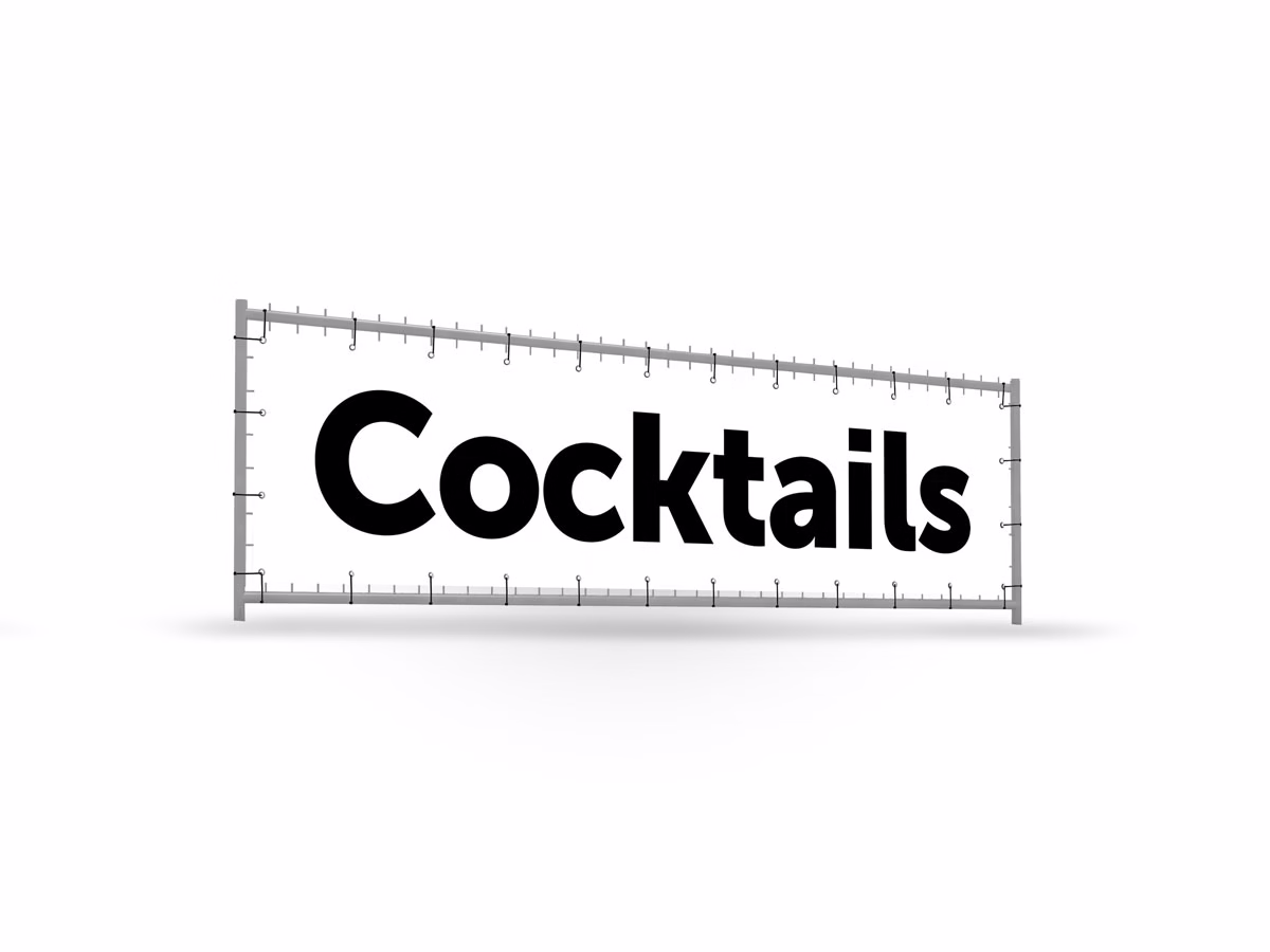 Cocktails bouwhekbanner verhoging in 9 kleuren