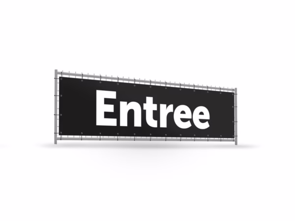 Entree bouwhekbanner verhoging in 9 kleuren