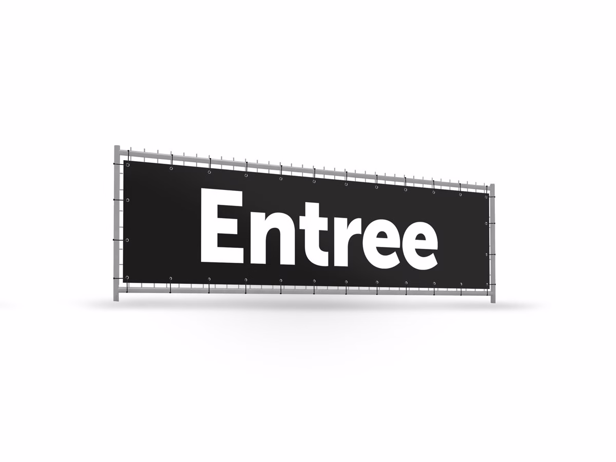 Entree bouwhekbanner verhoging in 9 kleuren