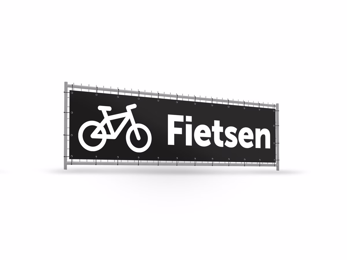 Fietsen bouwhekbanner verhoging in 9 kleuren