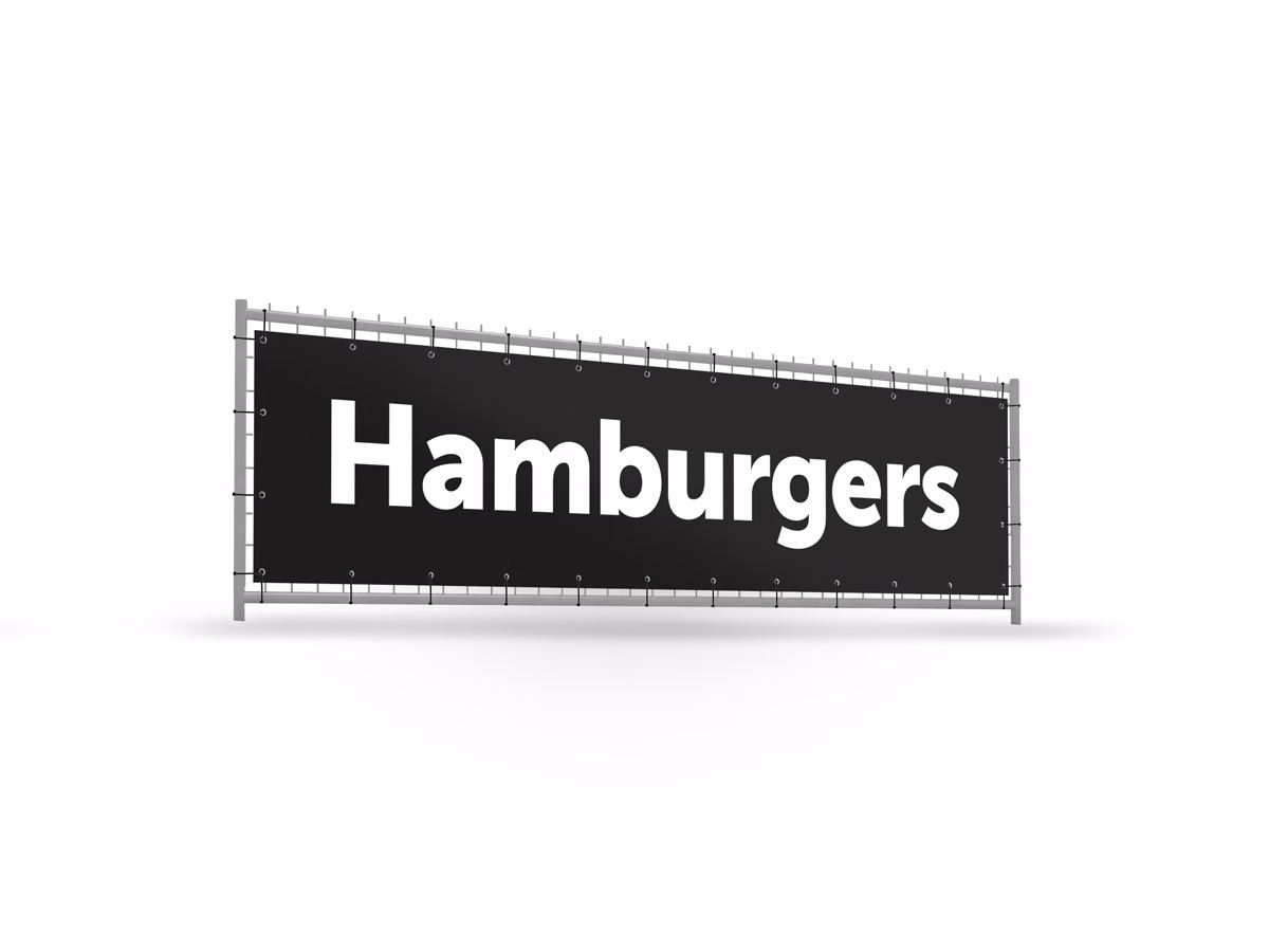 Hamburgers bouwhekbanner verhoging in 9 kleuren
