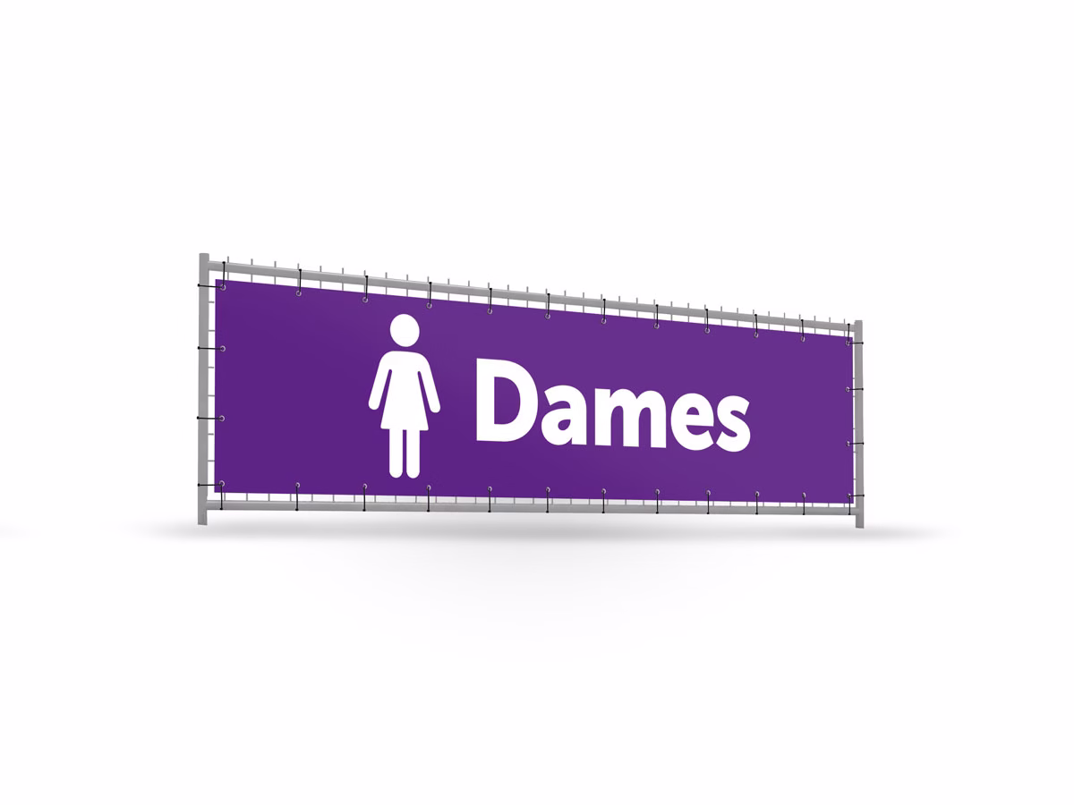 Toilet dames bouwhekbanner verhoging in 9 kleuren