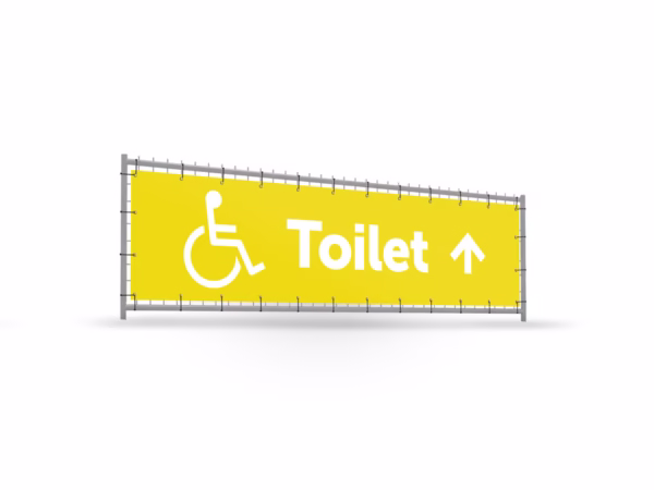 Toiletten mindervalide omhoog bouwhekbanner verhoging in 9 kleuren