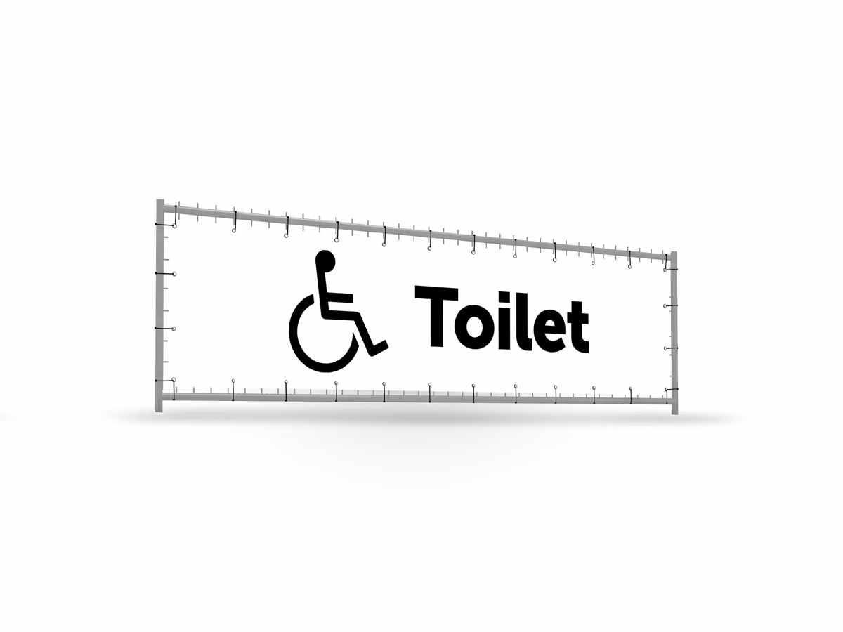 Toiletten mindervalide bouwhekbanner verhoging in 9 kleuren