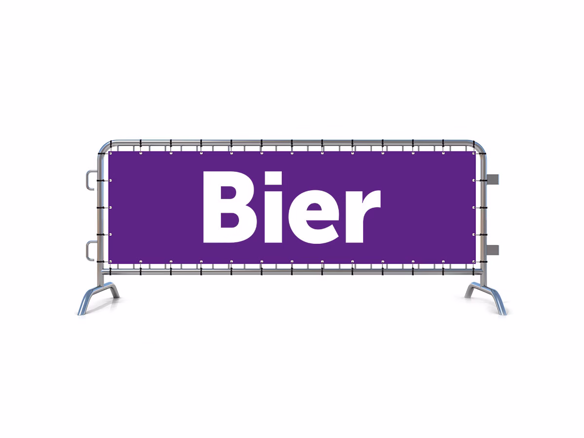 Bier dranghekbanner in 9 kleuren