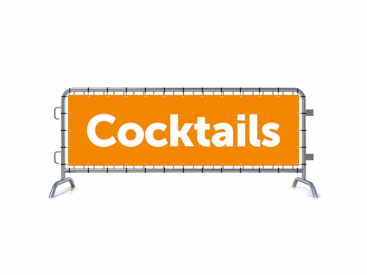 Cocktails dranghekbanner in 9 kleuren