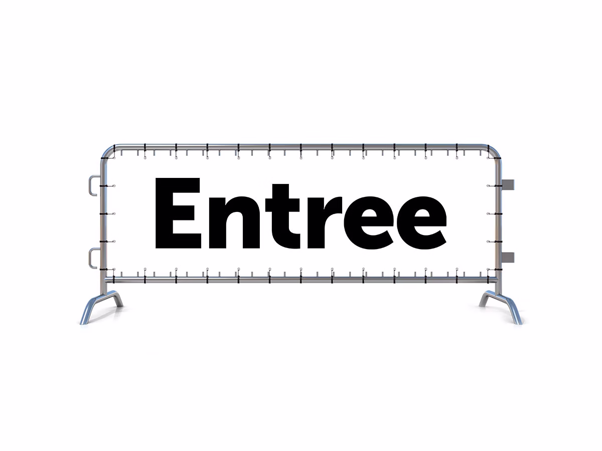 Entree dranghekbanner in 9 kleuren