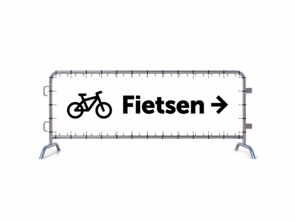 Fietsen rechts dranghekbanner in 9 kleuren