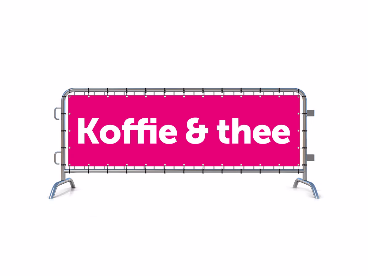 Koffie & Thee dranghekbanner in 9 kleuren