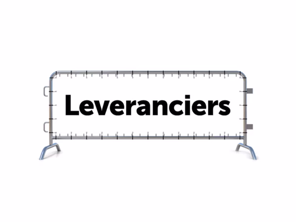 Leveranciers dranghekbanner in 9 kleuren