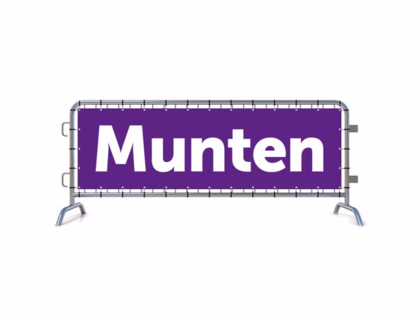 Munten dranghekbanner in 9 kleuren