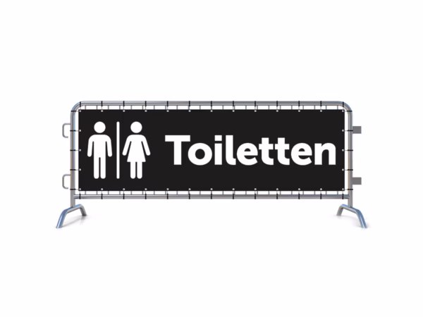 Toiletten dranghekbanner in 9 kleuren