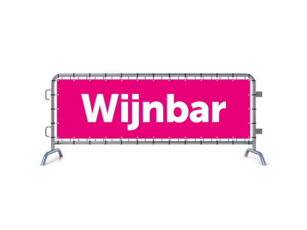 Wijnbar dranghekbanner in 9 kleuren