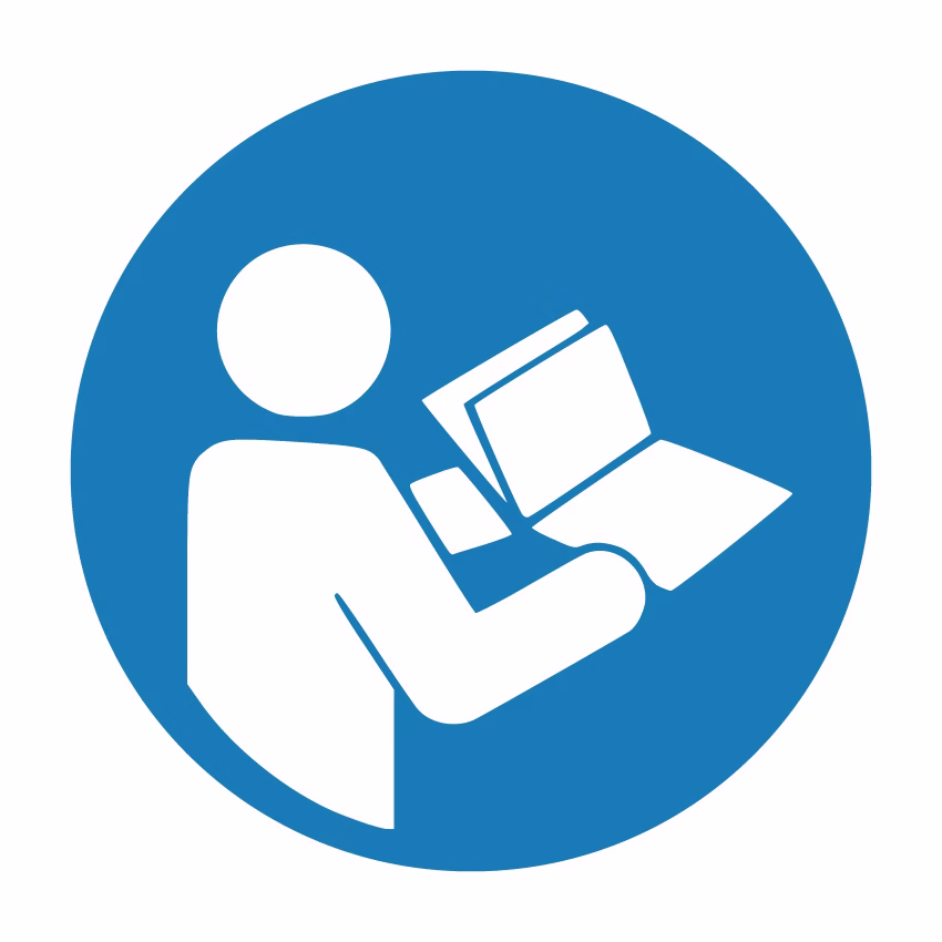 Gebodbords - Instructies lezen verplicht (M002)