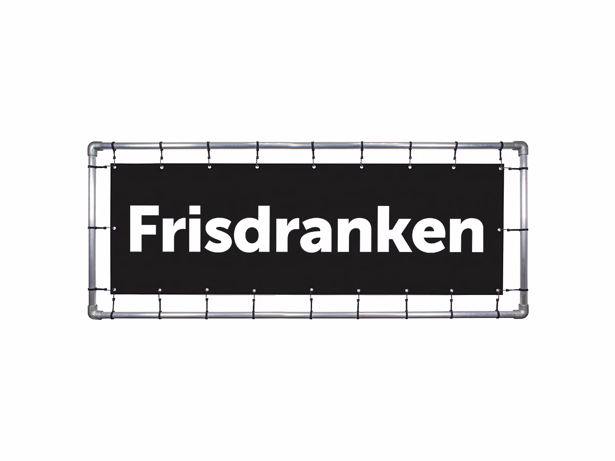 Frisdranken spandoek in 9 kleuren