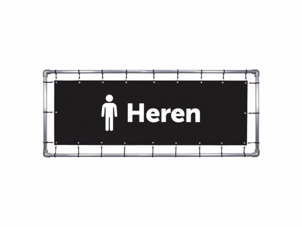 Toilet heren spandoek in 9 kleuren