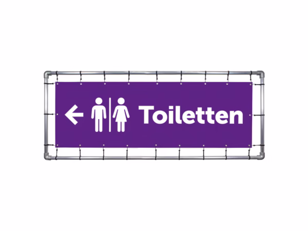 Toiletten links spandoek in 9 kleuren