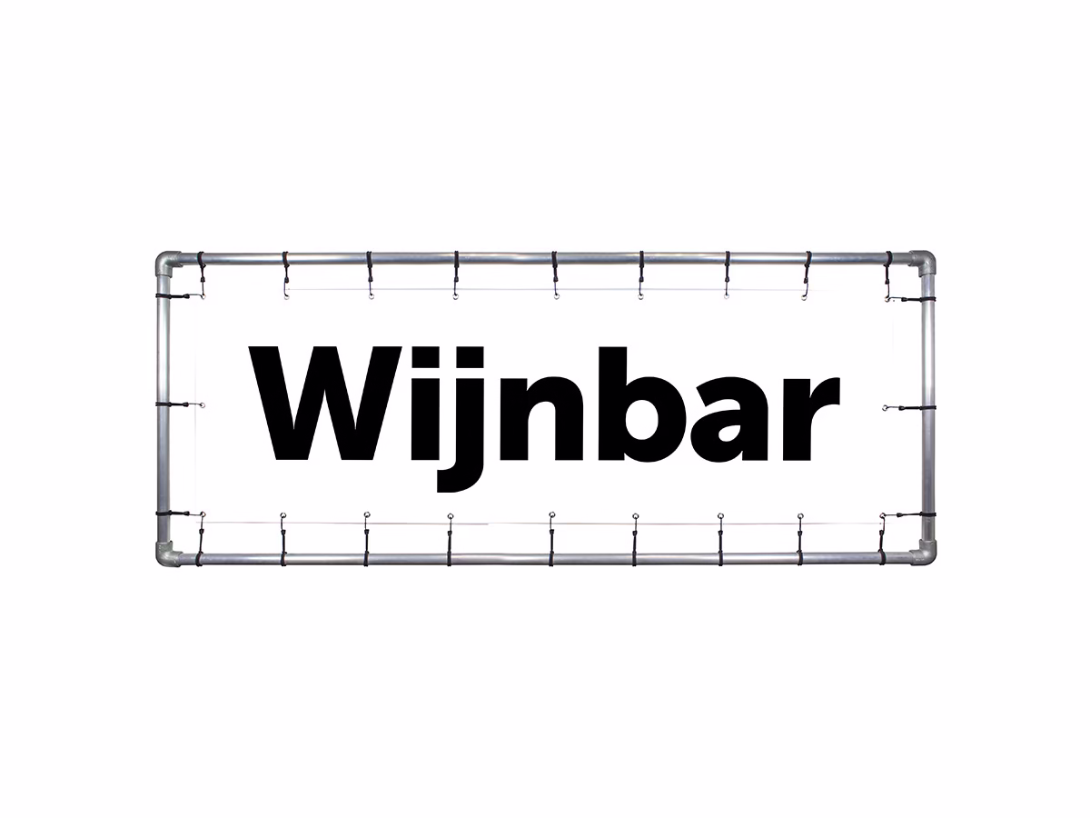 Wijnbar spandoek in 9 kleuren