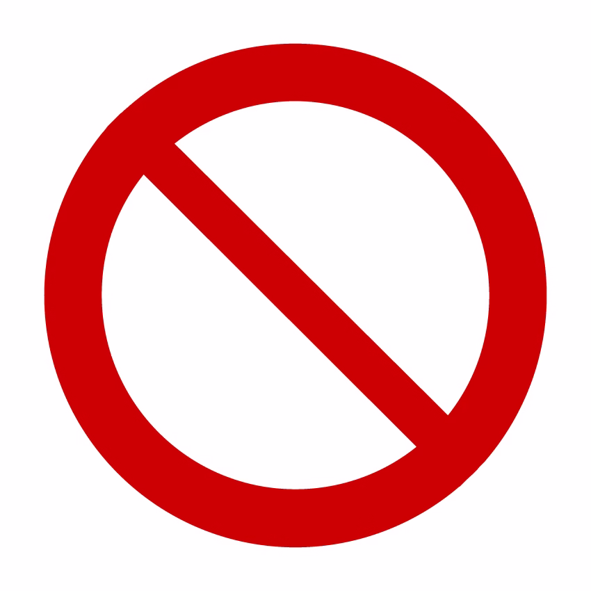 Verbodsborden - Algemeen verbod (P001)