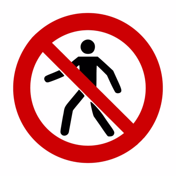 Verbodsborden - Verboden voor voetgangers (P004)