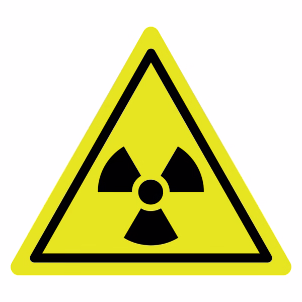 Waarschuwingsbord - Gevaar voor radioactief materiaal (W003)