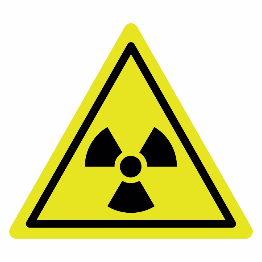 Waarschuwingsbord - Gevaar voor radioactief materiaal (W003)