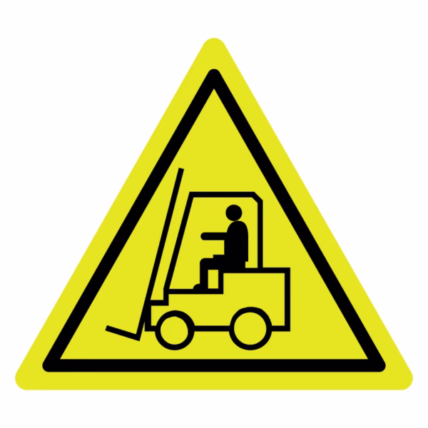 Waarschuwingsbord - Gevaar voor vorkheftrucks (W014)