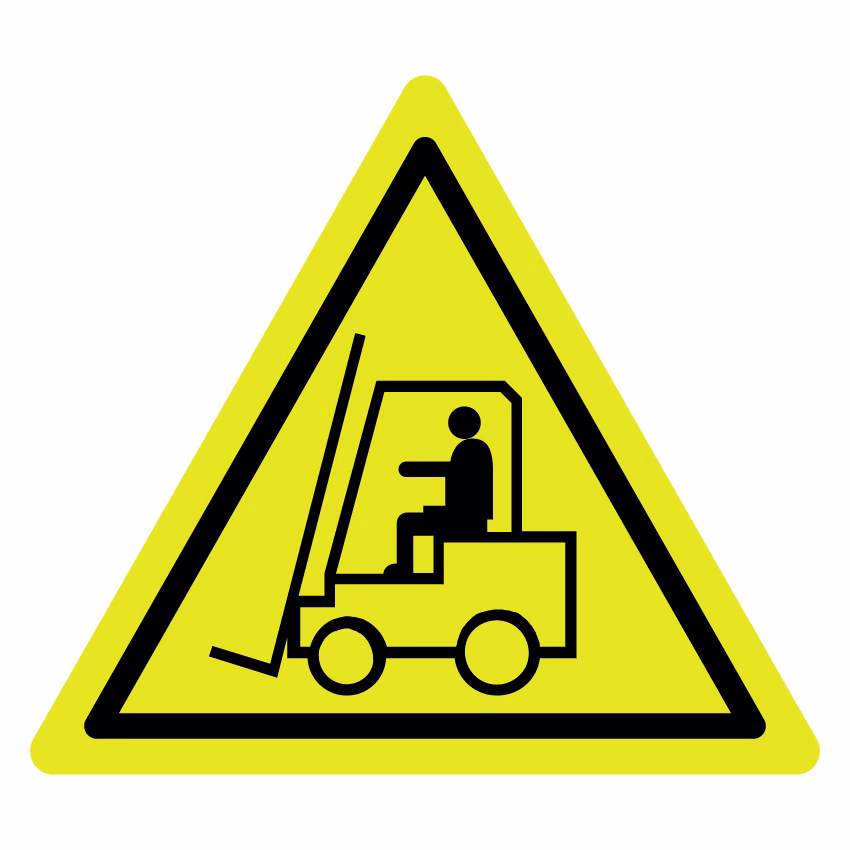 Waarschuwingsbord - Gevaar voor vorkheftrucks (W014)