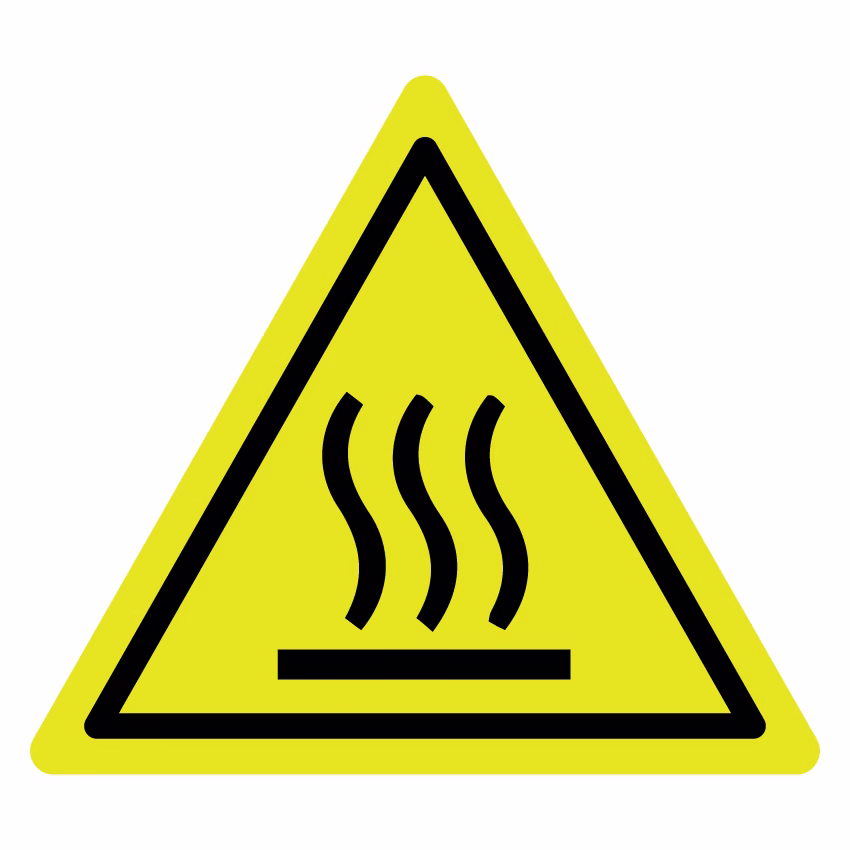 Waarschuwingsbord - Gevaar voor heet oppervlak (W017)