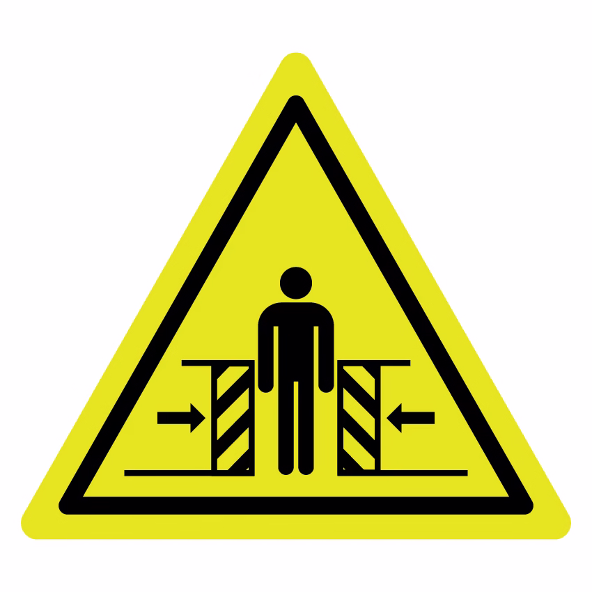 Waarschuwingsbord - Gevaar voor beknelling (W019)