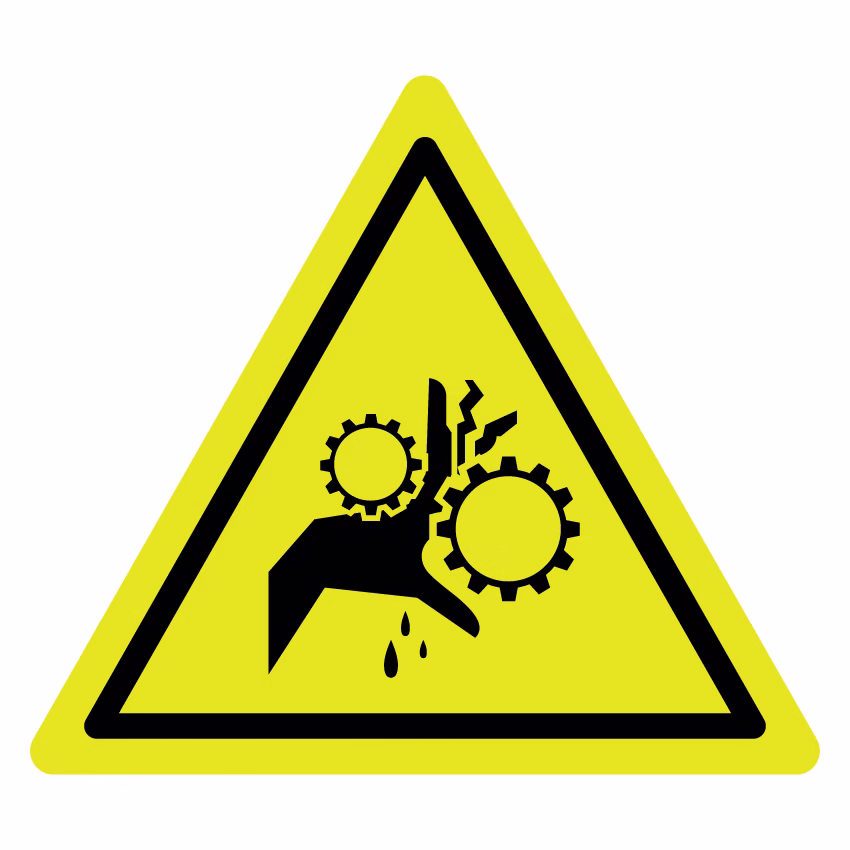 Waarschuwingsbord - Klemgevaar voor handen (W024)