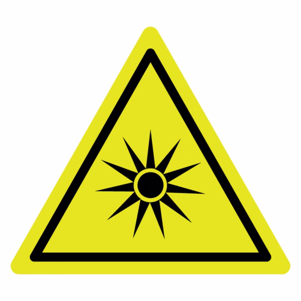 Waarschuwingsbord - Gevaar voor optische stralen (W027)