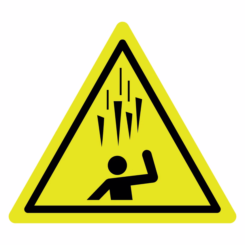 Waarschuwingsbord - Gevaar voor vallend ijs (W039)