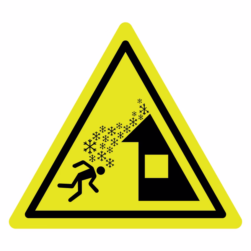 Waarschuwingsbord - Gevaar voor daklawine (W040)